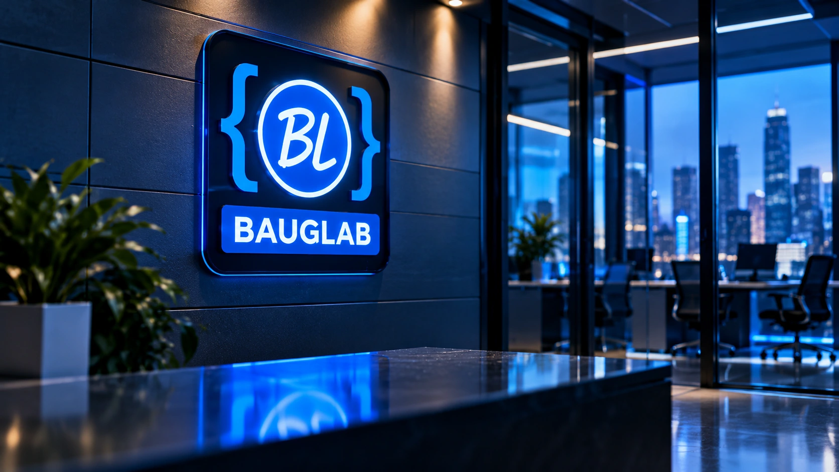 Bauglab office sign
